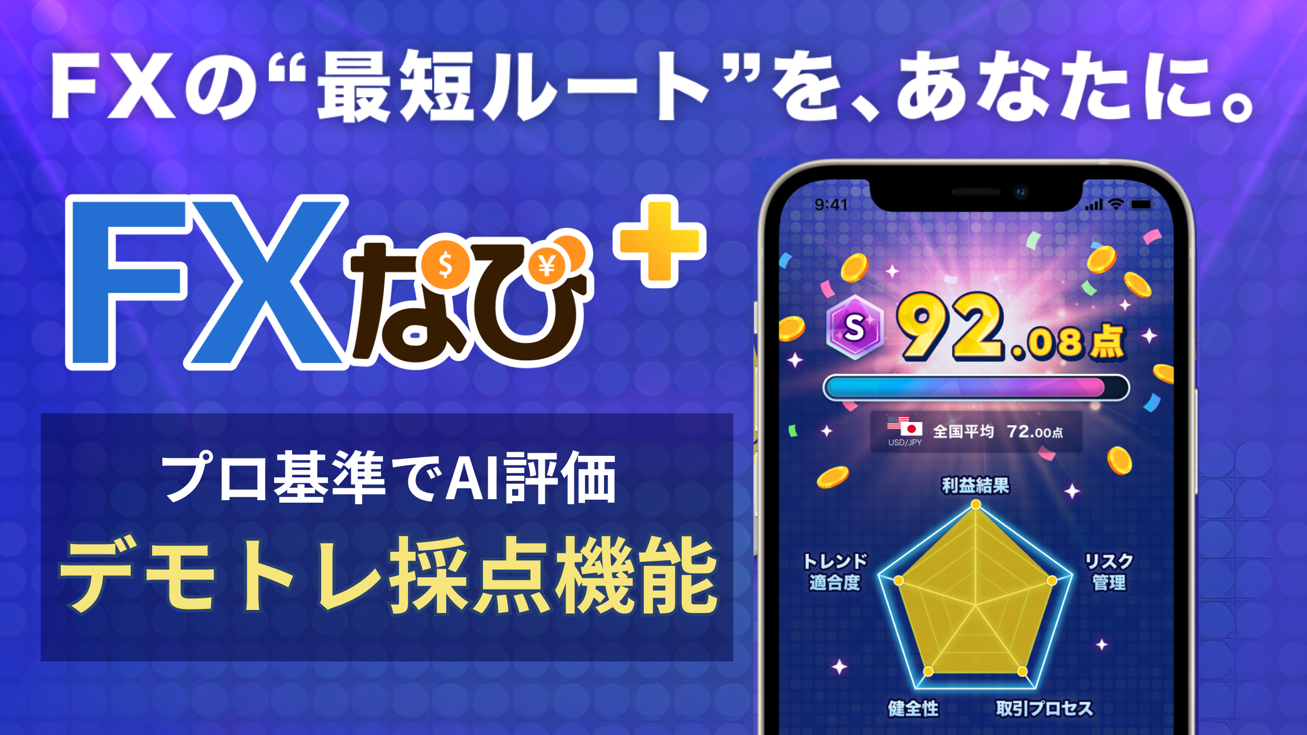 FXなびプラスのAI採点分析を紹介する公式画像